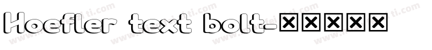 Hoefler text bolt字体转换